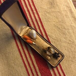 Victorian stick pins in box